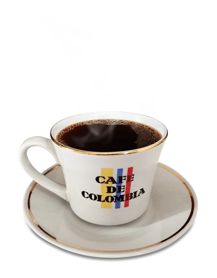 taza de cafe colombiano arte latte capuchino Cup of Colombian
